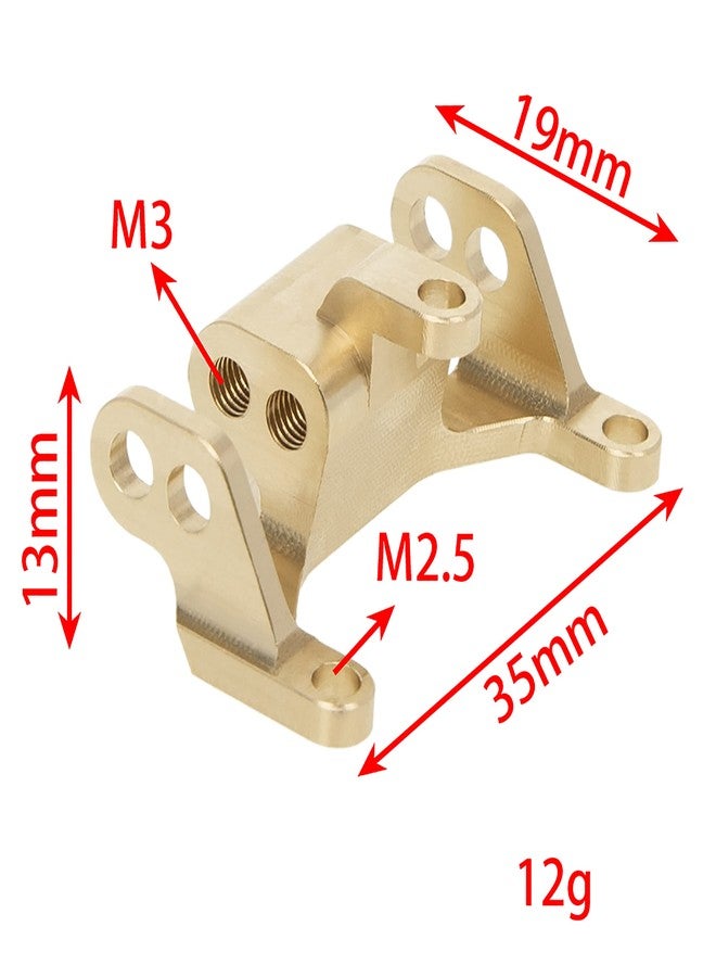 MEUS RACING حامل وصلة خلفية نحاسي من MEUS RACING UTB18 بوزن 11 غرامًا لعربة AXIAL UTB18 Capra Trail Buggy #AXI212012، قطع غيار ذهبية اللون - Image 2